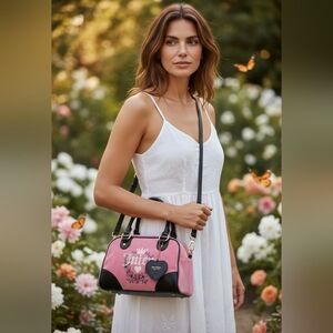 Vintage Juicy Couture Pink and Black Women's Bag